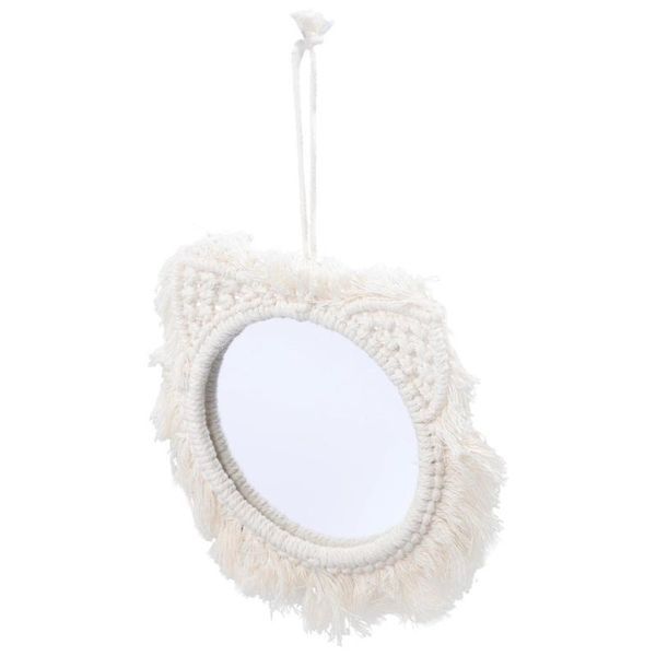 

mirrors 1pc hanging wall mirror rope fringe nordic decor lovely shape