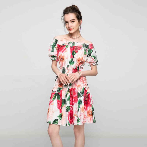 

summer dress girl fashion party beach elastic print dresses, Black;gray