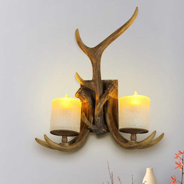 

wall lamps american antique antler lamp club bar cafe retro light study foyer dining room balcony vintage decorative branch sconce