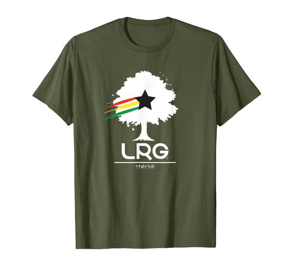 

mens lrg rasta roots t-shirt, White;black