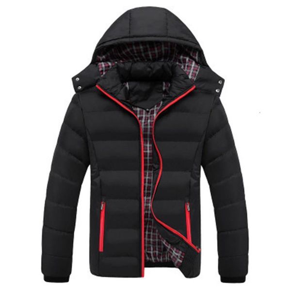 

men's down & parkas autumn winter cotton-padded clothes youth casual windproof warm hooded european american plus size jacke 7t9v, Black