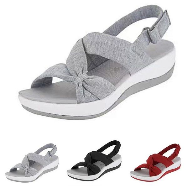 

slippers 2021 summer women sandals wedges shoes for low heels sandalias mujer casual beach chaussure femme, Black