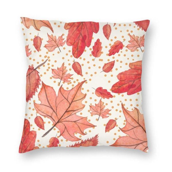 

cushion/decorative pillow watercolour autumn leaves cushion cover 40x40cm home decor print throw case for car two side