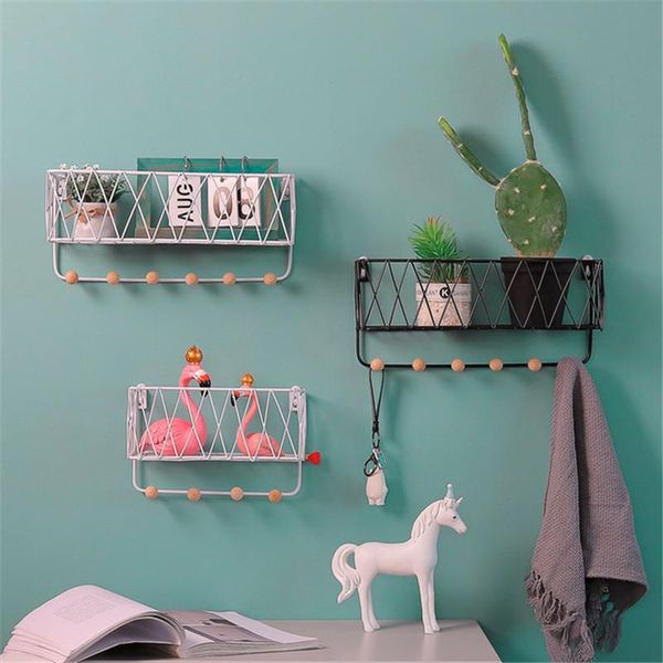 

multifunction decorative shelves storage rack wood hook key decoration garage kit wall shelf room other home decor