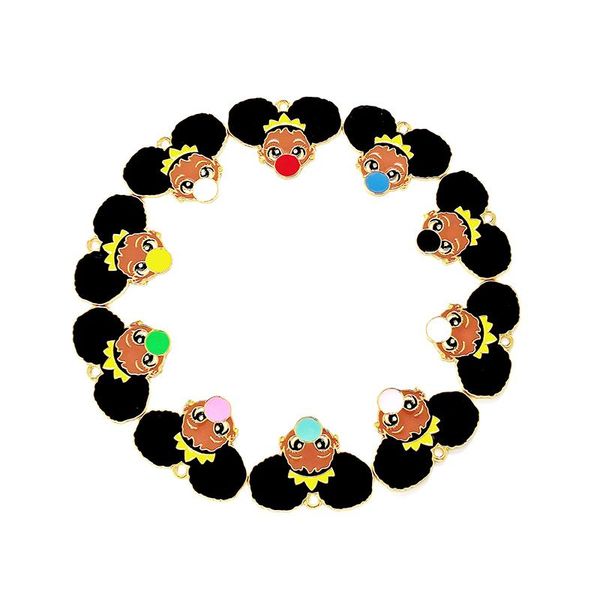 

charms 10pcs alloy black girl bgr055-bgr056, Bronze;silver