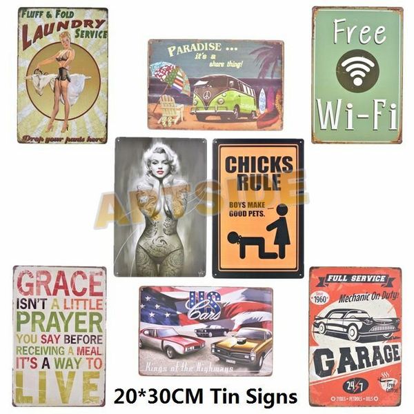 

metal painting retro frameless nostalgic tin sign ornaments wall decor wifi slogan vintage craft coffee shop home bar pub