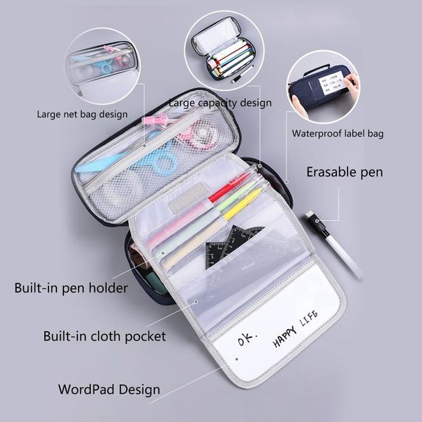 

pencil cases creative large capacity case can write draft pen bag school supplies pencils pouch stationery
