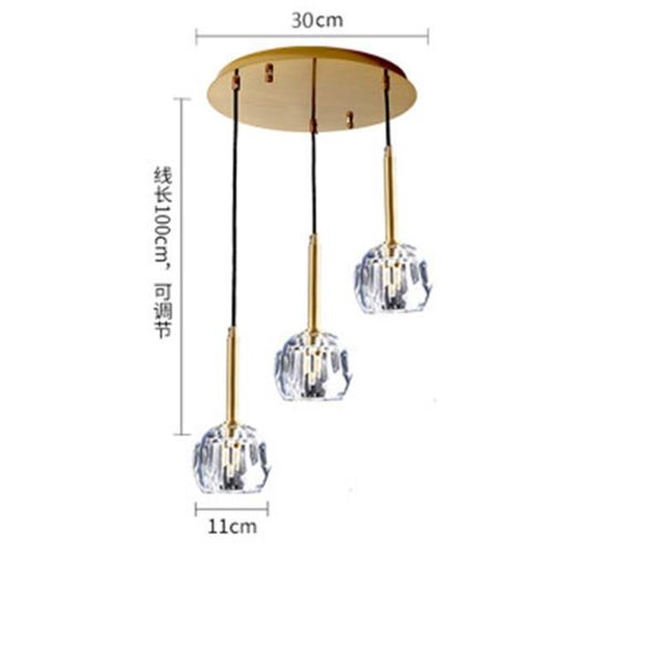 

pendant lamps led lights crystal ball copper industrial lamp nordic hanging for bedroom dining room loft luminaire suspension
