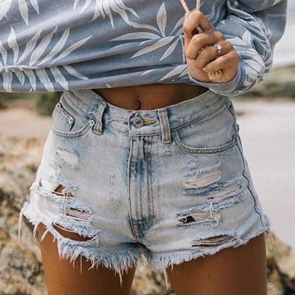 

women's jeans sell fashion womens pocket denim pants female hole bottom casual shorts summer jeans#d3 women's, Blue