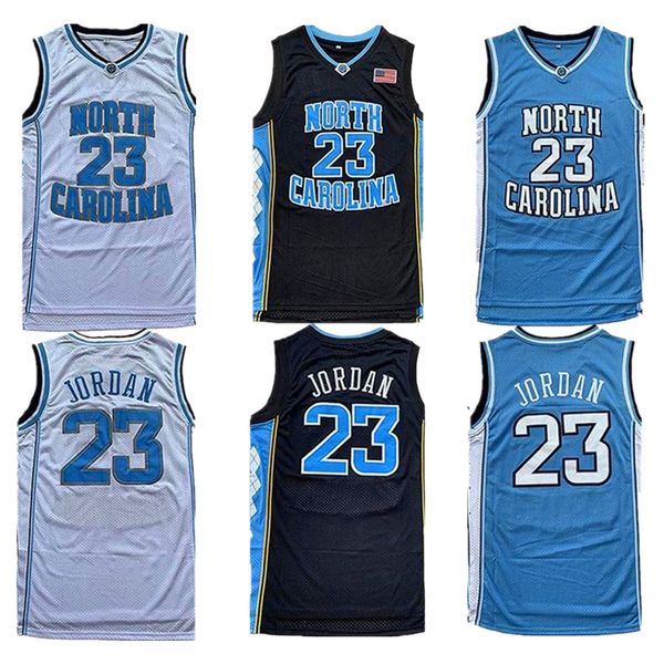 

men ncaa north carolina tar heels 23 michael jersey unc college basketball jerseys flying man black white blue, Black;red