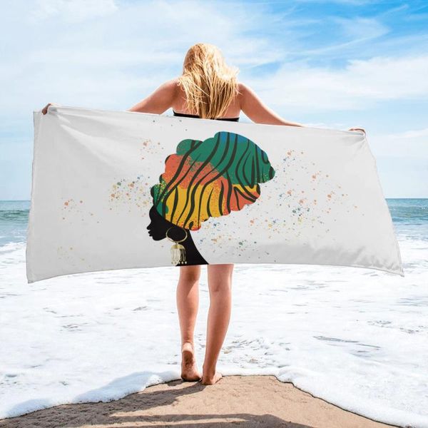 

towel african women colored dots bath microfiber beach bathroom supplies camping accessories towels for adults