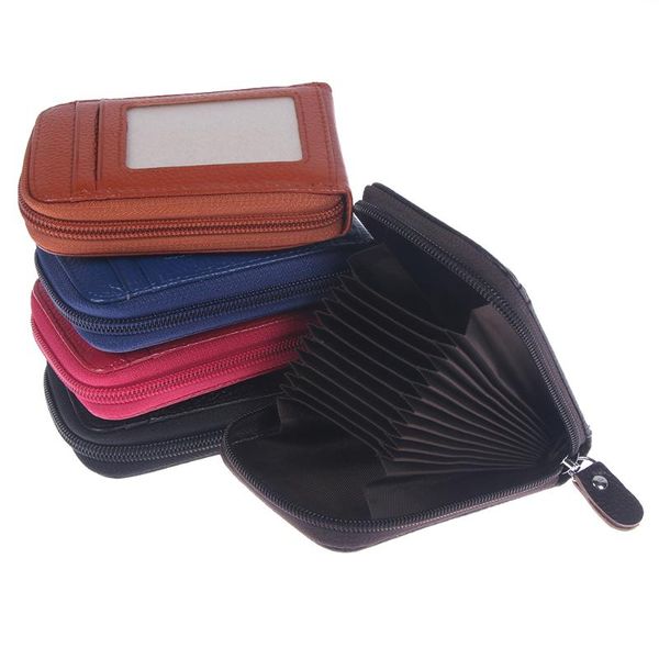 

card holders genuine leather wallet id s holder purse business bag bankcard case female travel accessories holde, Brown;gray