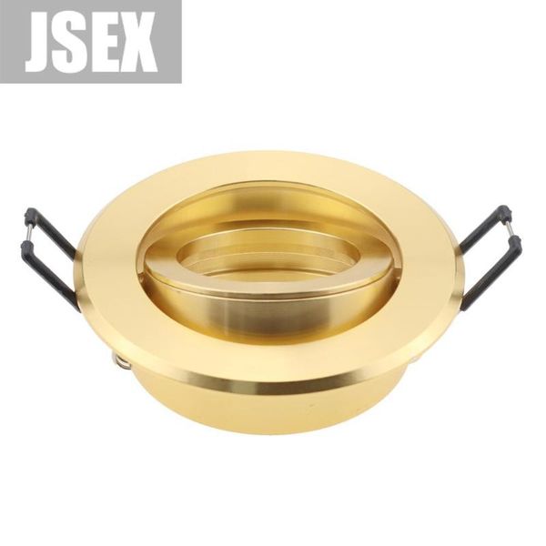 

spotlights round led trimless gold white gu10 downlight frame aluminum mr16 bulb housing for ceiling light trim