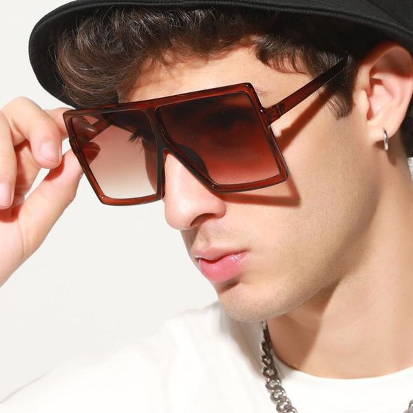 

sunglasses product personality big square simple and fashionable men polarized andwomen street pography travel essentials, White;black