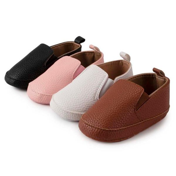 

first walkers 2021 baby shoes 4-colors fashion casual soft-sole non-slip pu leather cotton toddler crib 0-18month