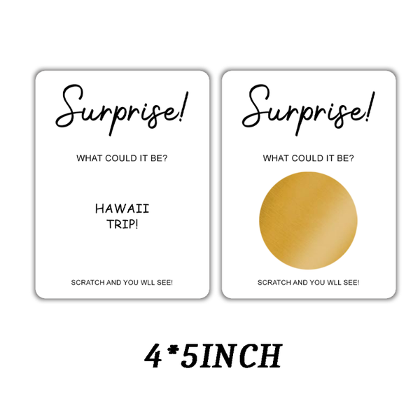 

greeting cards surprise scratch off card, custom personalized reveal birthday ticket, to