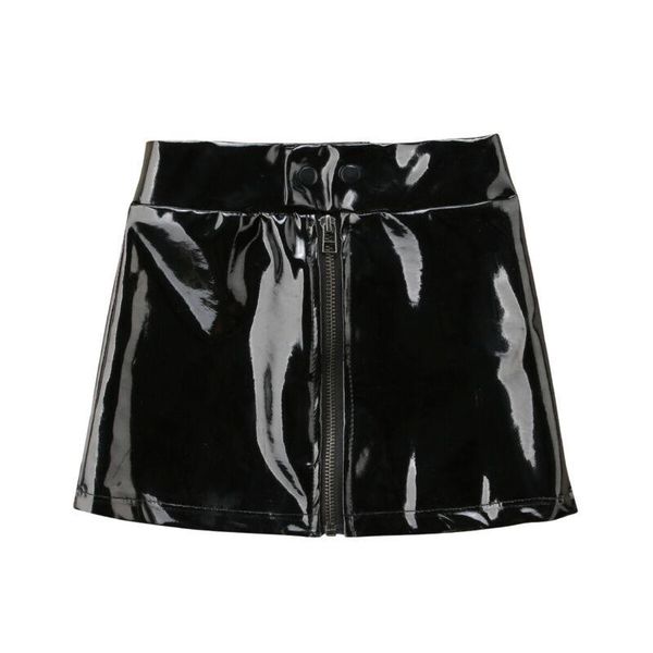 

fashion kids baby girls pu leather mini skirts outfits clothes