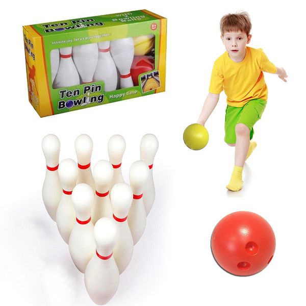 

Kids Bowling Set 10 Pins 2 Balls Perfect Bowling Set With Storage Box Gifts For Children Early Education Indoor Outdoor Games