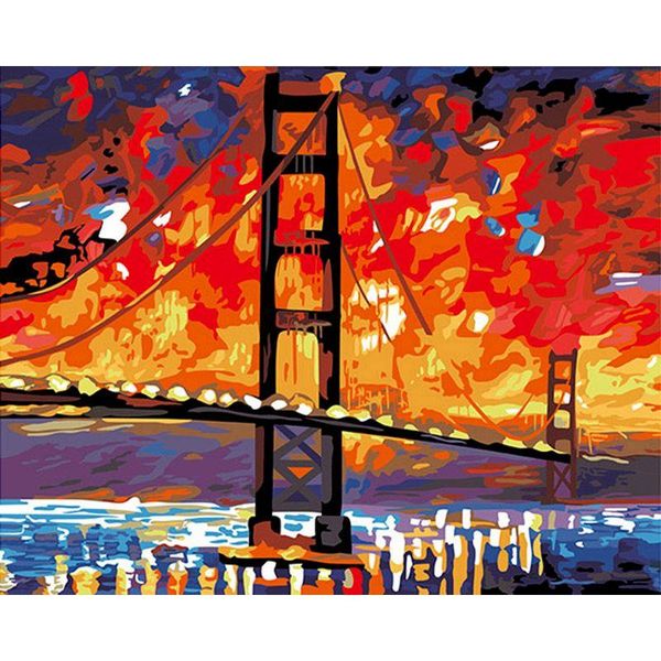 

paintings painting bridge of hope abstract by numbers landscape diy oil modern canvas wedding decoration art picture gift 40cx50