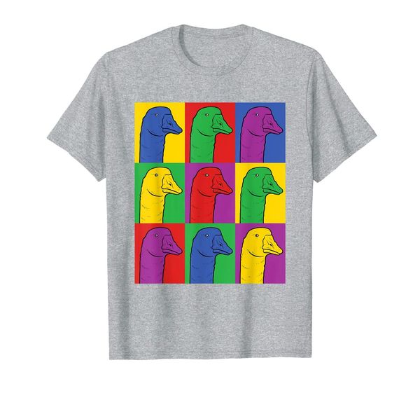 

goose pop art t-shirt - vintage geese tee, White;black