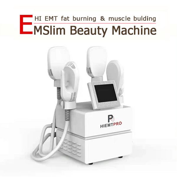 

4 handles hi emt muscle building body slimming portable ems beauty machine
