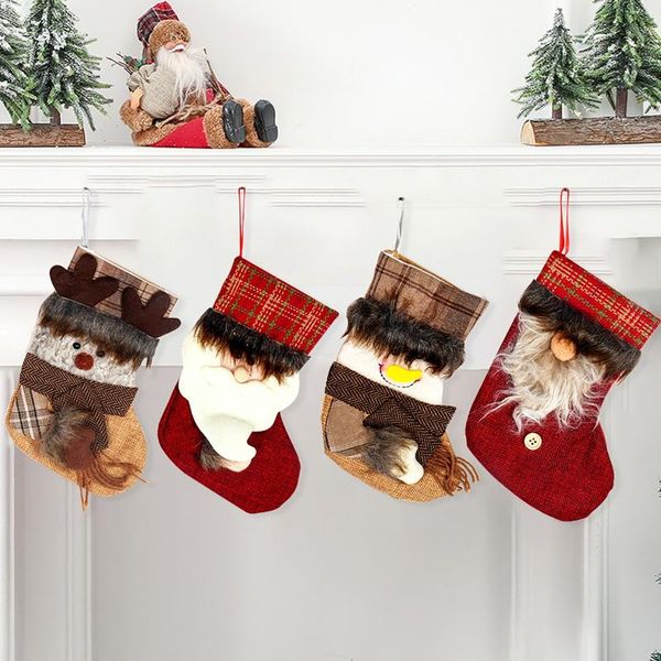 

christmas decorations candy gift socks bag decoration props santa snowman medium xmas tree 2021