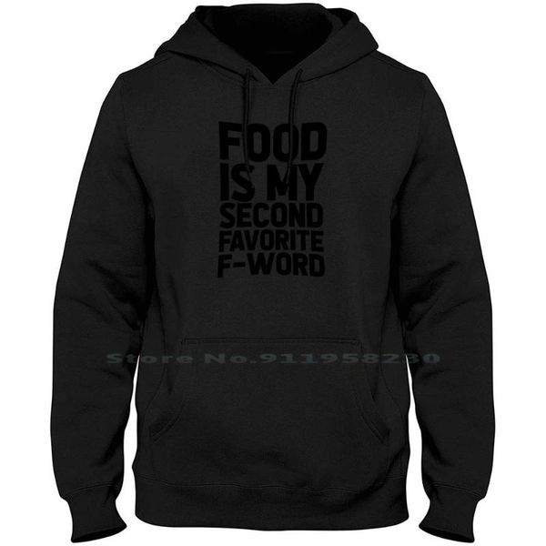 

men's hoodies & sweatshirts food is my second favorite hoodie sweater 6xl big size cotton movie humor favor fun eco ny funny, Black