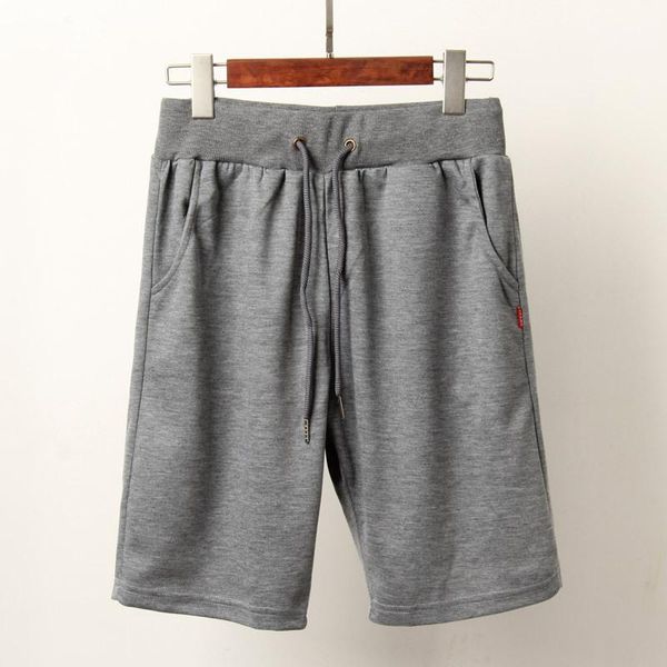 

elastic waist gym joggers sports shorts men's casual fashion solid color summer beach, White;black