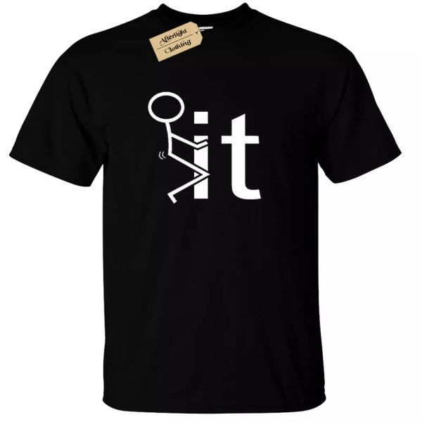 

f * ck it t-shirt for men rude offensive funny joke gift, White;black