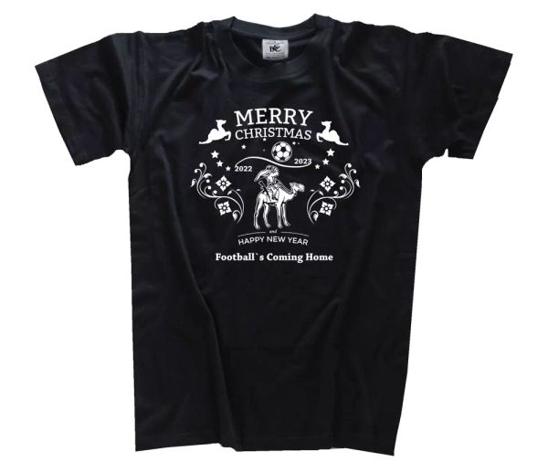 

calcio winter-wm 2022 natale t-shirt s-xxxl, White;black
