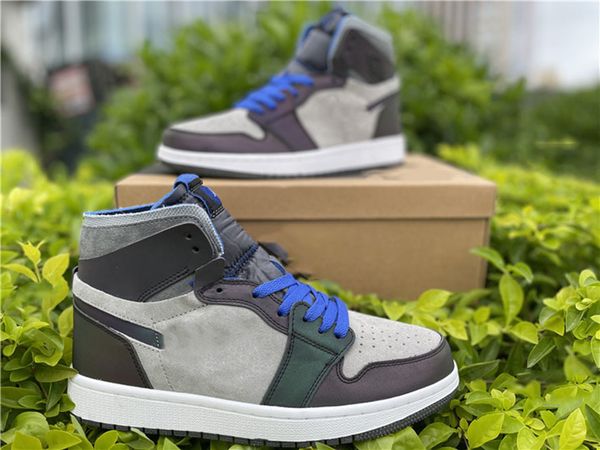 

genuine jumpman 1 men's women's basketball shoes color changing couples sports shoelaces shoebox full size 36--47.5