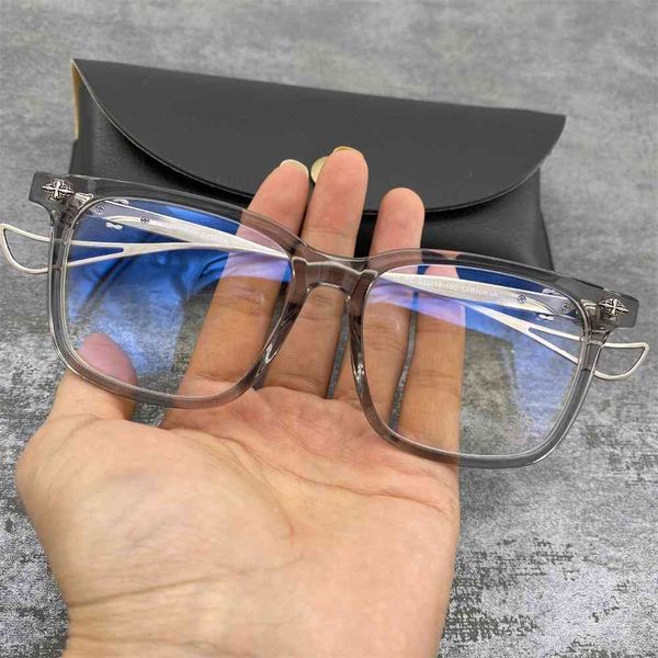 

80% off store online crosin glasses frame plate black thick fashion versatile men's and women's myopia flat, White;black