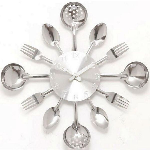 

wall clocks arrival 2021 promotion modern needle clock knife kitchen the decoration quartz metal mute nrushed
