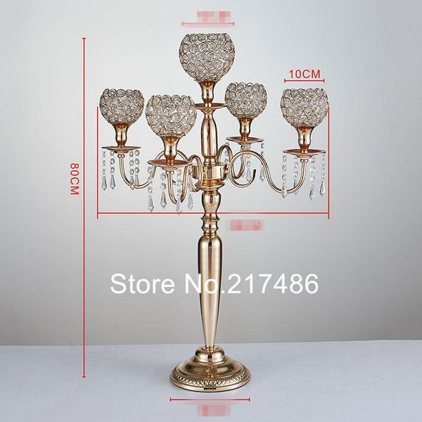 

party decoration style metal silver candle holder / large candlelabra centerpiece for wedding