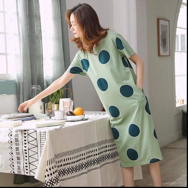 

fashion cotton long nightgowns womens sleepwears sleepshirts summer home dress comfortable nightdress indoor clothing, Black;red