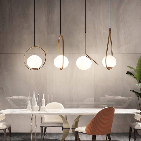 

pendant lamps nordic glass ball lights modern led hanging lamp for living room bedroom hang restaurant lighting