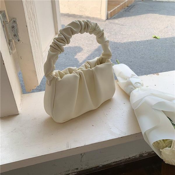 

evening bags trendy niche fold single shoulder messenger chain handbag pure color female fashion
