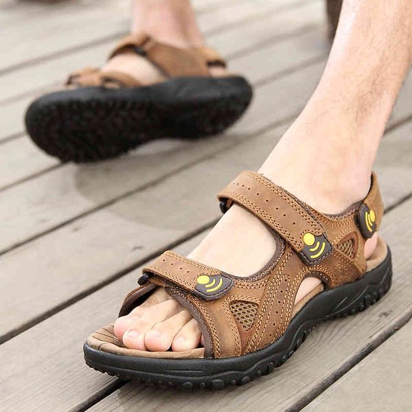 

slippers summer fashion beach sandals men non-slip flat men sandalias flats breathable open-toed creek shoes r1u4, Black