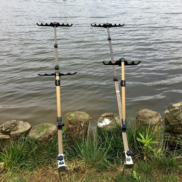 

fishing rod adjustable aluminium 1.5m 1.7m 2.1m pole holder bracket with support bipod boat rods