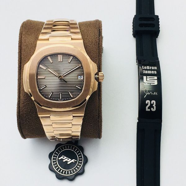 

ppf factory men's watch 40mm 5711 v4 edition with cal.324 integrated sapphire crystal movement and stainless steel mirror strap, Slivery;brown