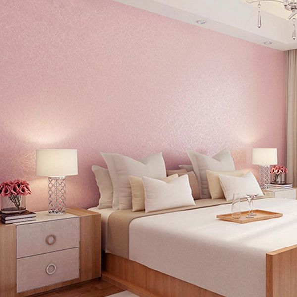 

wallpapers pvc bedroom waterproof self-adhesive warm pink wallpaper dormitory wall sticker living room decoration deskcabinet furniture