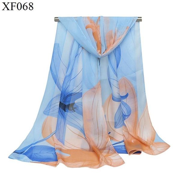 

scarves fashion korean chiffon small silk scarf thin women's spring autumn sunscreen shawl long neck, Blue;gray