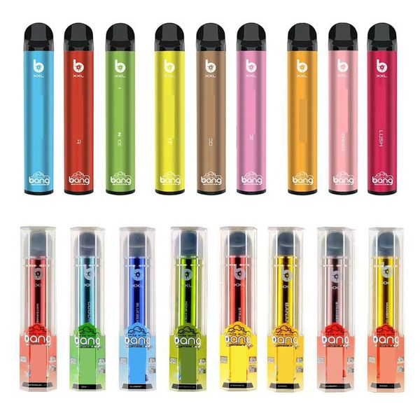

original bang xxldisposable vape cigarettes pen device puff 800mah batterys 6ml pods pre-filled vapors 2000 puffs by express