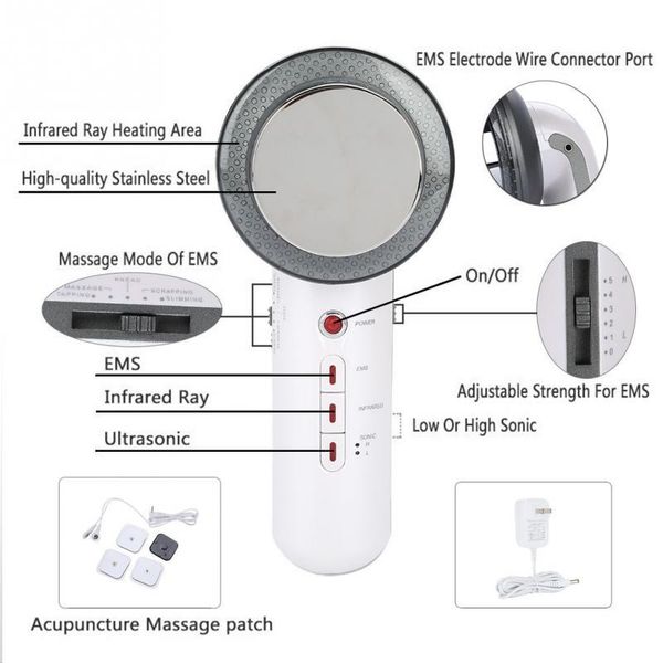 

ultrasonic cavitation body slimming machine (ultrasound+ems+ infrared) lipo massager anti cellulite fat burner therapy electric massagers
