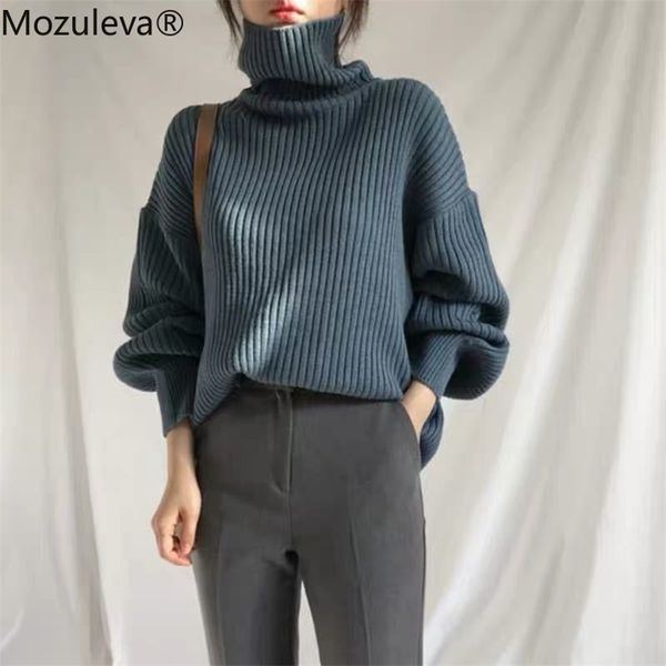 

autumn computer knitted turtleneck winter sweater pullovers sweaters for women regular koreans 210416, White;black