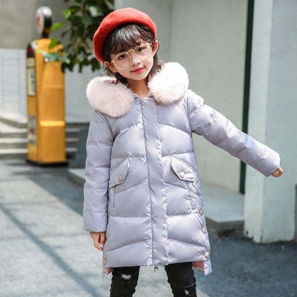 

baby coat & jacket children outerwear autumn winter faux fur hooded parka down coats fashion kids puffer padded overcoat, Blue;gray