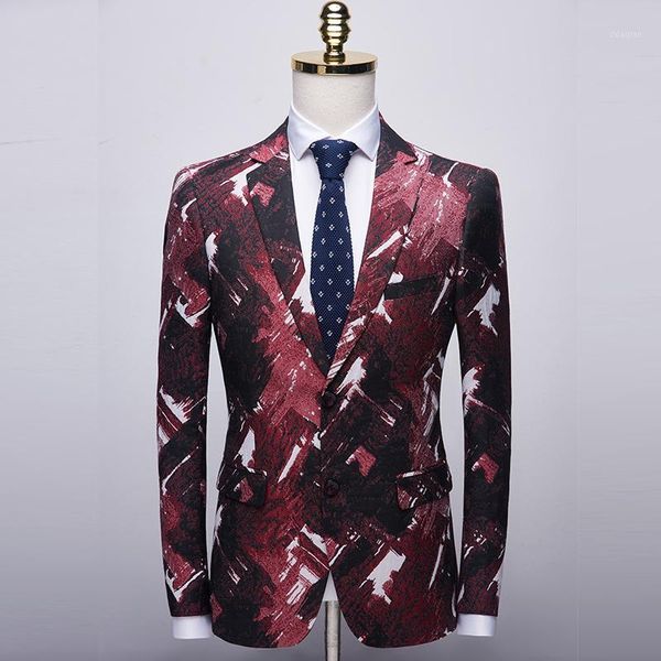 

men's suits & blazers men slim-fit suit coat groom wedding banquet blazer hombre singer dj dance wear performance costumes xs1697, White;black
