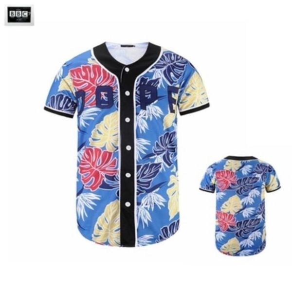 

baseball jersey men stripe short sleeve street shirts black white sport shirt yat906, Blue;black