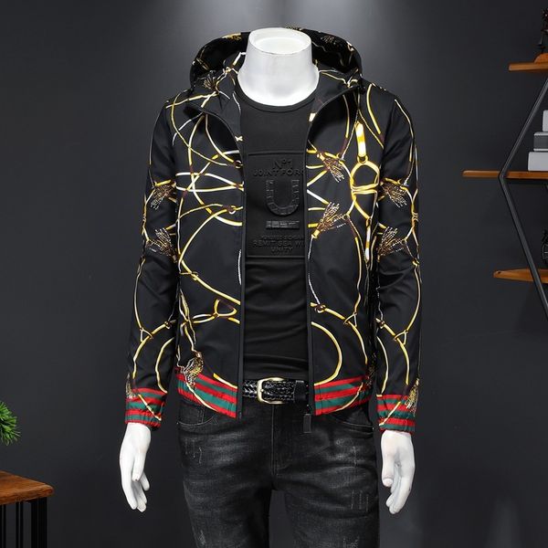 

the fine fleece hoodies men's hooded jacket in spring coat 44, Black