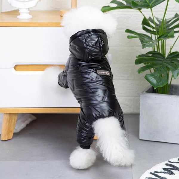 

dog apparel winter small warm clothes puppy coat thickened pet solid waterproof leggings wrapped in cotton